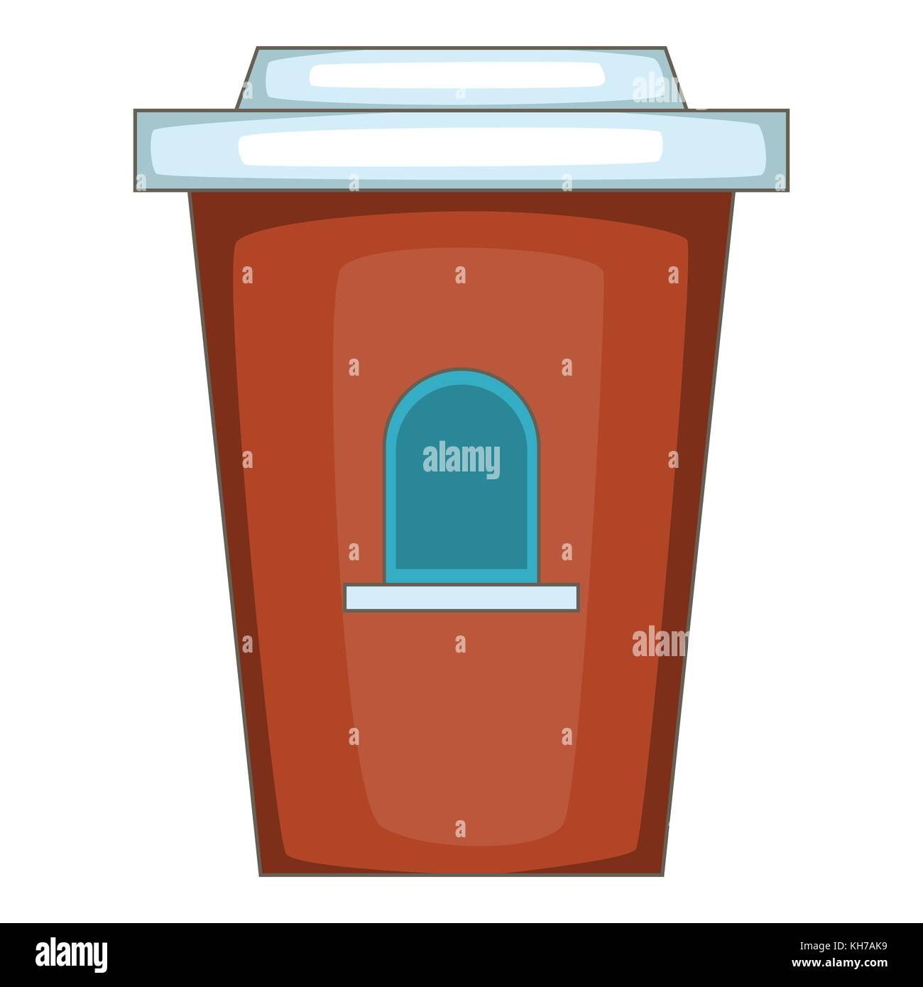 Vendeur de café, l'icône de style cartoon Illustration de Vecteur