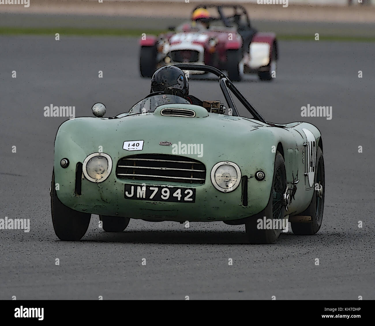 Tom Walker, Allard J2 X le Mans, VSCC, Pomeroy Trophy, Silverstone, 18 février 2017, 2017, voitures, Chris McEvoy, cjm-photographie, compétition, Februa Banque D'Images