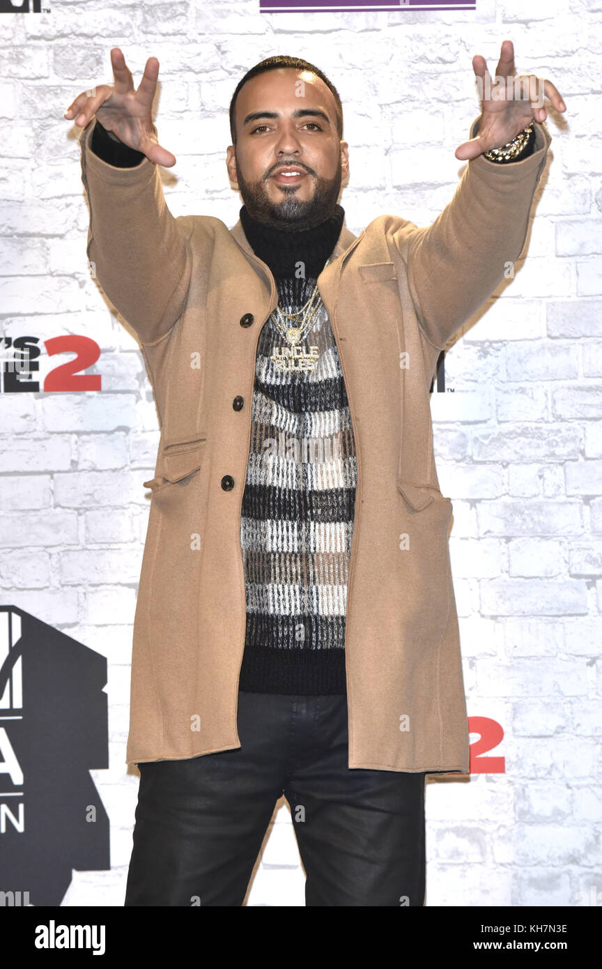 Le Montana français pose dans la salle du gagnant lors des MTV European Music Awards 2017 à la Wembley Arena de 12 novembre 2017 à Londres, en Angleterre. | Verwendung weltweit Banque D'Images