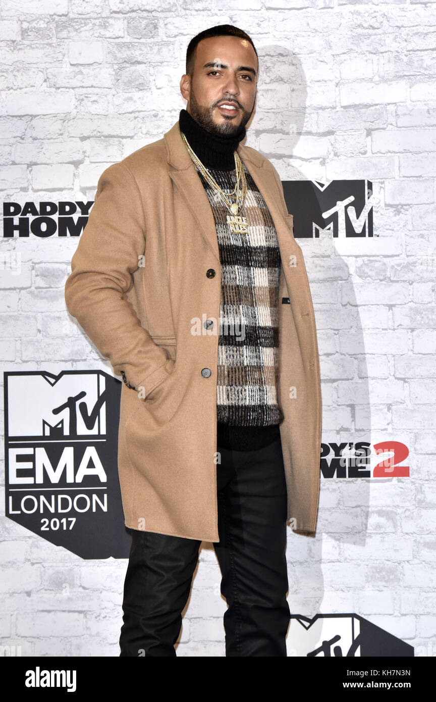 Le Montana français pose dans la salle du gagnant lors des MTV European Music Awards 2017 à la Wembley Arena de 12 novembre 2017 à Londres, en Angleterre. | Verwendung weltweit Banque D'Images