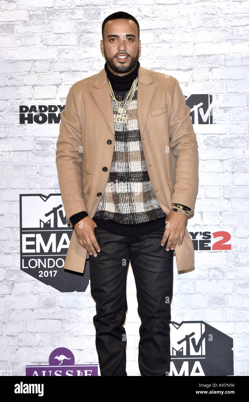 Le Montana français pose dans la salle du gagnant lors des MTV European Music Awards 2017 à la Wembley Arena de 12 novembre 2017 à Londres, en Angleterre. | Verwendung weltweit Banque D'Images