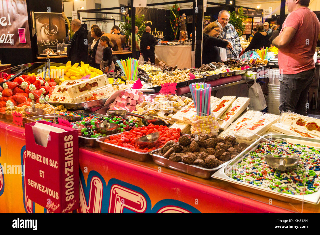 Bonbons artisanaux, Salon Chocolat et gourmandises, Toulouse, Occitanie, France Banque D'Images