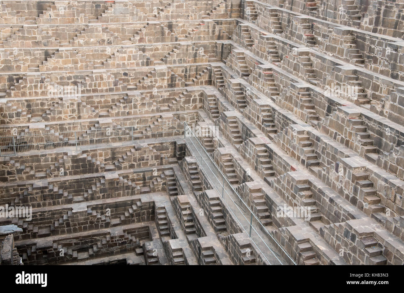 Détails de l'ancienne cage de chand baori, dans le village d'abhaneri, près de jaipur, Rajasthan, en Inde Banque D'Images