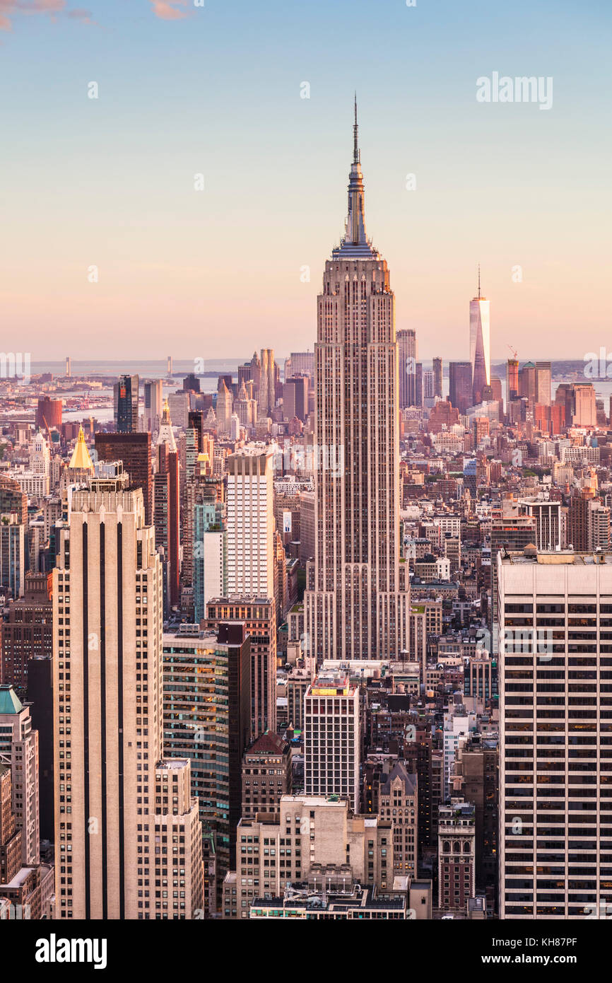 Manhattan skyline, New York Skyline, Empire State Building, New York États-Unis d'Amérique, Amérique du Nord new york usa new york Banque D'Images