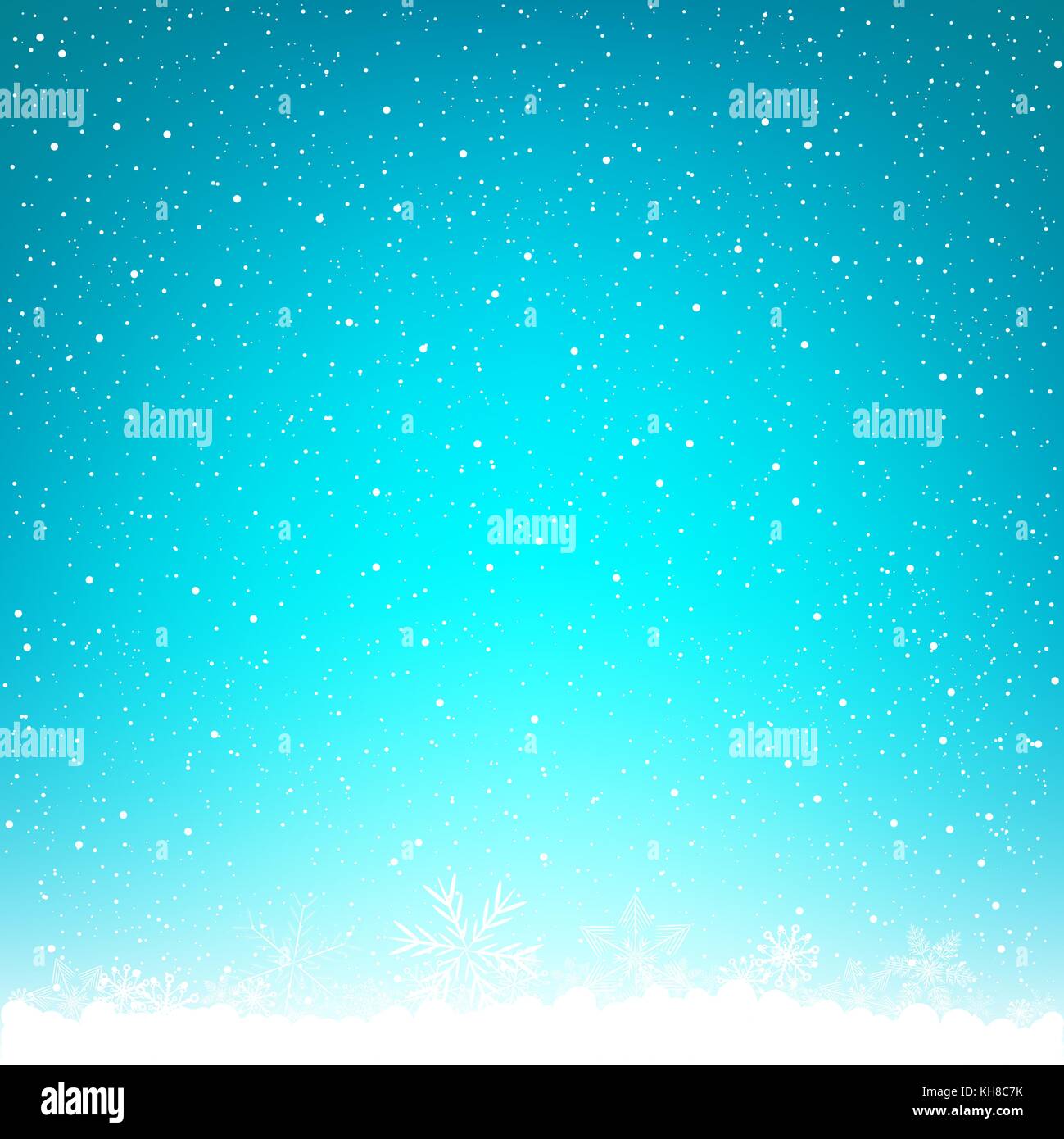 Hiver bleu fond de noël snowflake Illustration de Vecteur