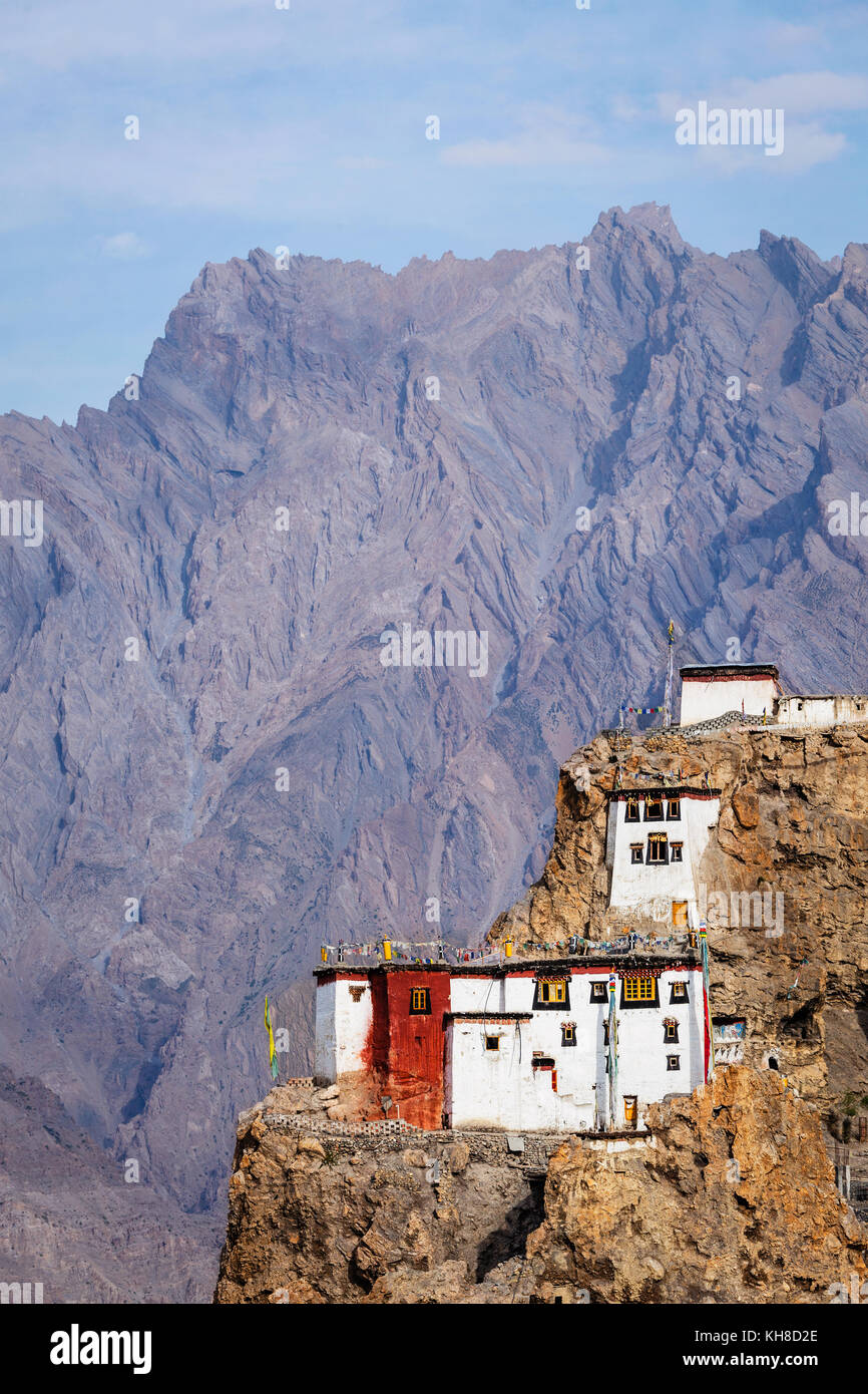 Dhankar gompa monastère . L'Himachal Pradesh, Inde Banque D'Images