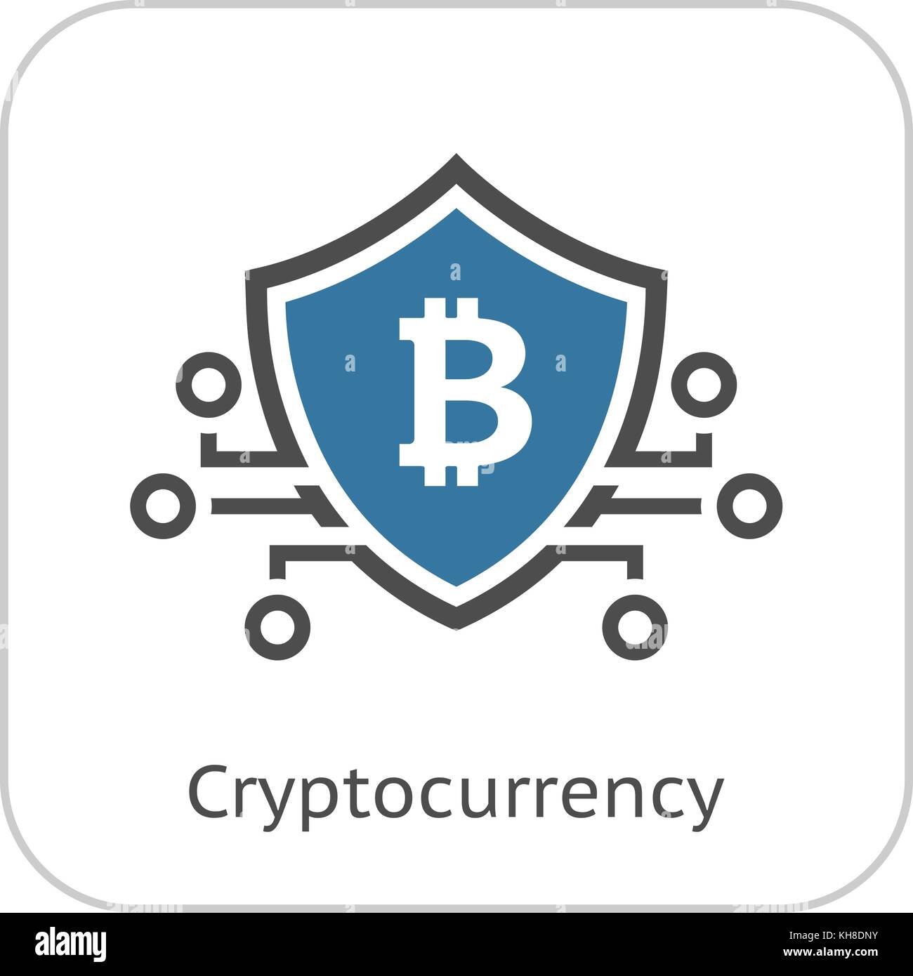 Devise Crypto Bitcoin Icône. Illustration de Vecteur