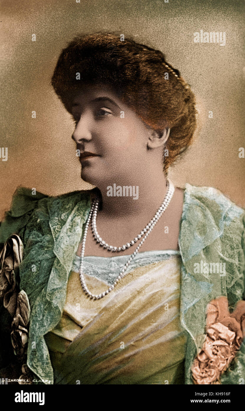 Nellie Melba, portrait de la soprano australienne (1861-1931). Étudié avec Mathilde Marchesi à Paris. Banque D'Images