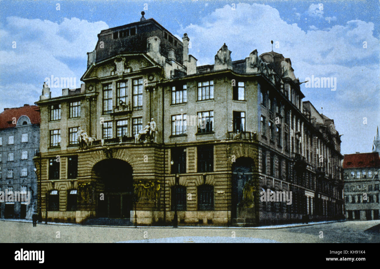 Prague, République tchèque, bâtiment de style Art Nouveau Banque D'Images