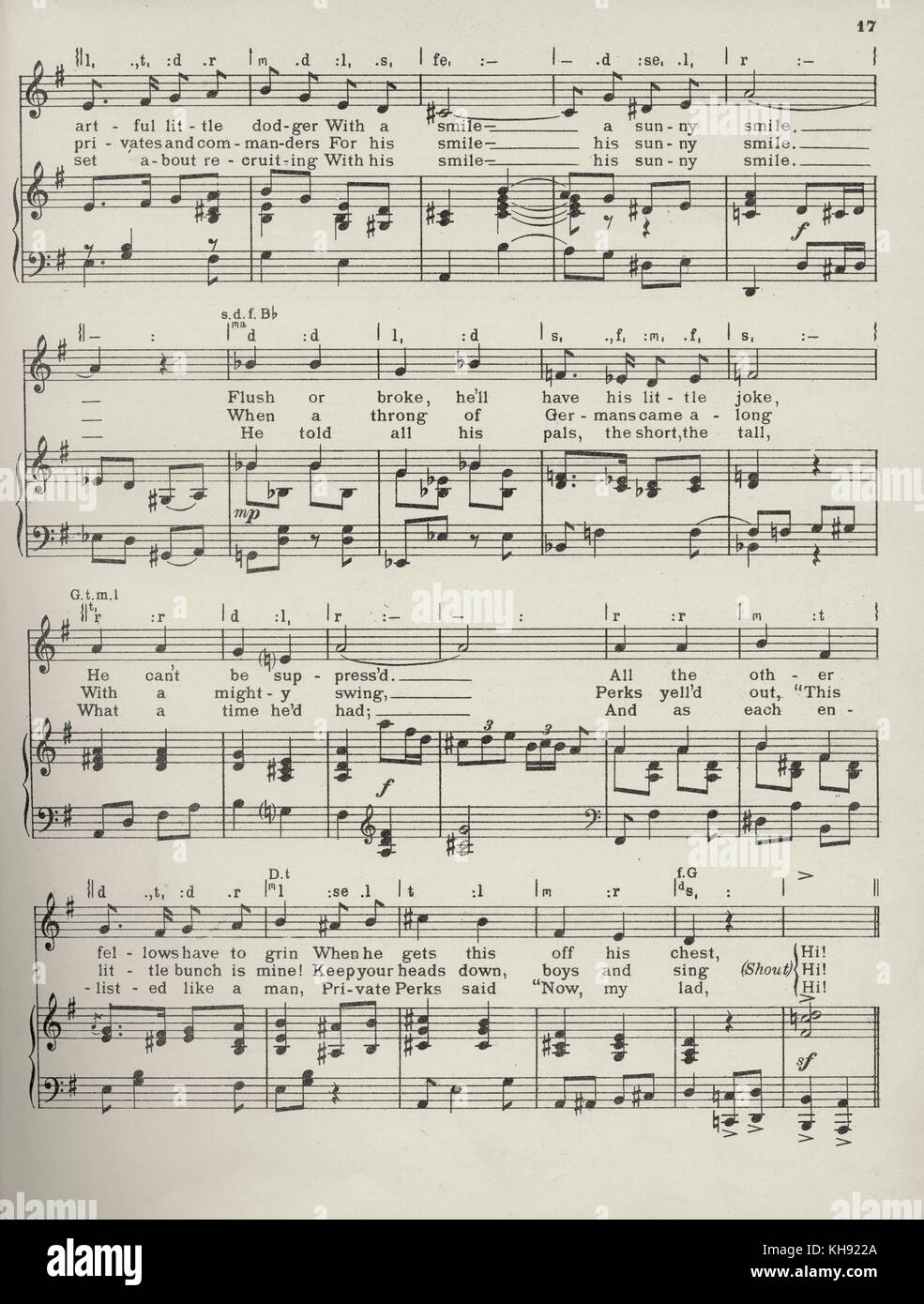 'Pack Up vos ennuis dans votre vieux Kit- Sac - chanson composée par Felix Powell avec lyrics par George Asaf. 1915. Page 2 de 3. Populaire au cours de la Seconde Guerre mondiale 1. Banque D'Images
