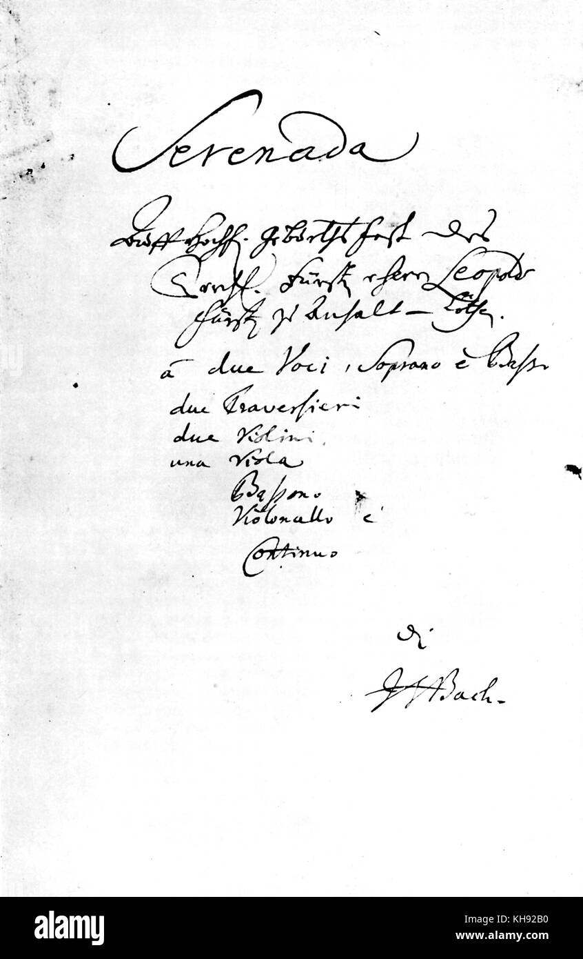 Js bach Banque d'images noir et blanc Alamy