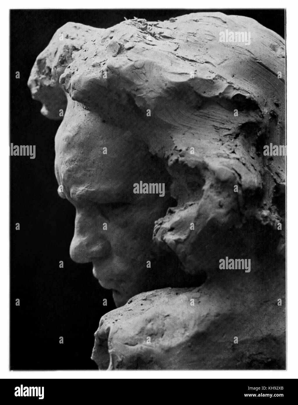 Ludwig van Beethoven -buste statue par N. Aronson. Compositeur allemand, 17 décembre 1770 - 26 mars 1827. Banque D'Images