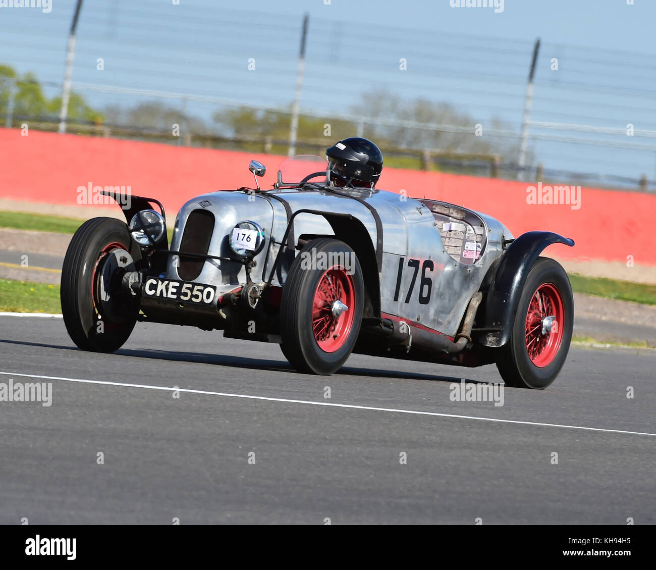 Robert barbet, Riley, sport handicap tous les demandeurs, course voitures d'avant-guerre, csecc, formule vintage, ronde 1, Silverstone, avril 2017, Silverstone, avril 2017, Banque D'Images