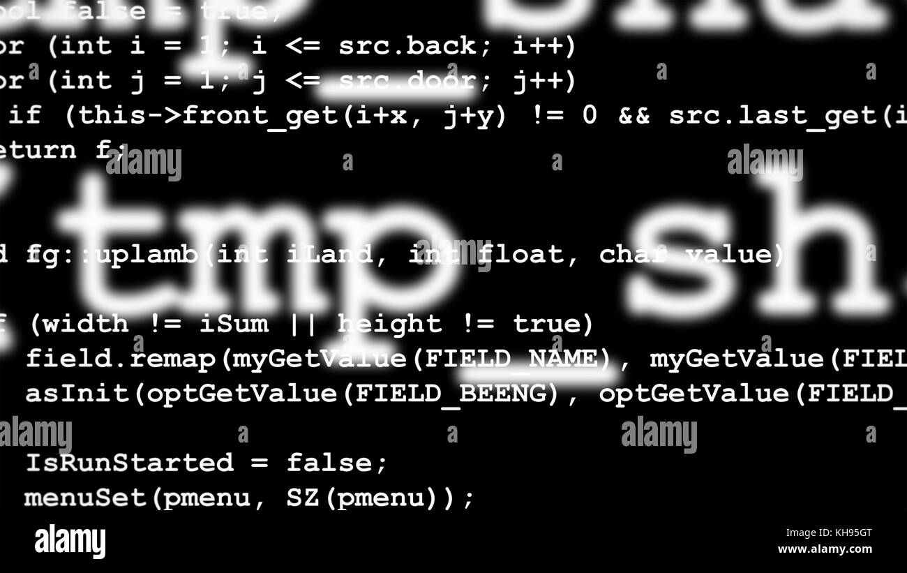 Lignes de code informatique de disparaître dans la distance Banque D'Images
