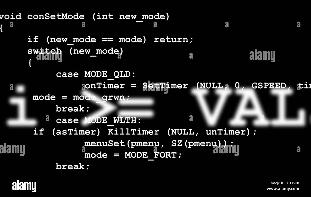 Lignes de code informatique de disparaître dans la distance Banque D'Images