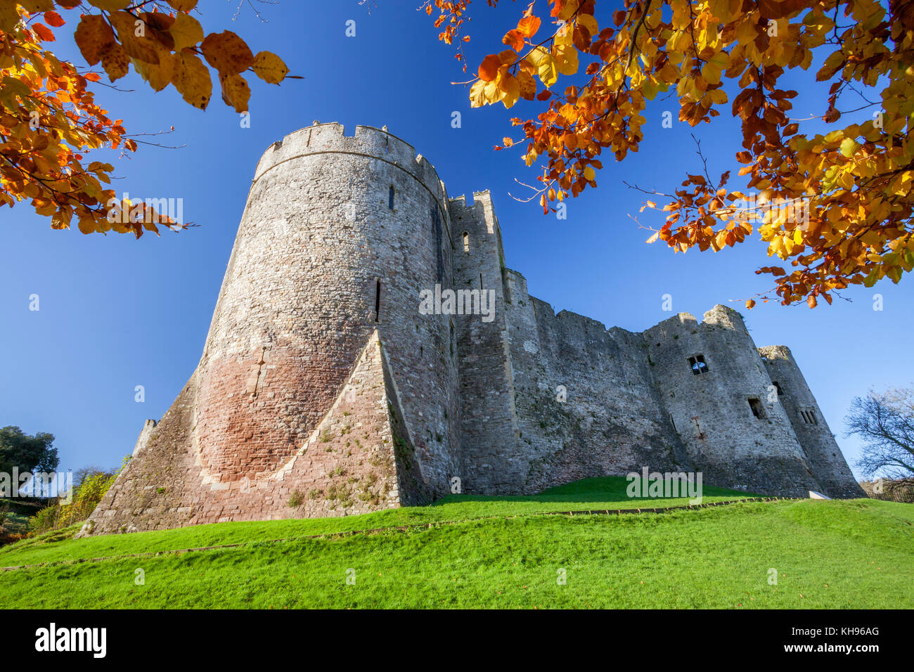 Le château de chepstow, Monmouthshire, gwent, Galles du sud, uk Banque D'Images