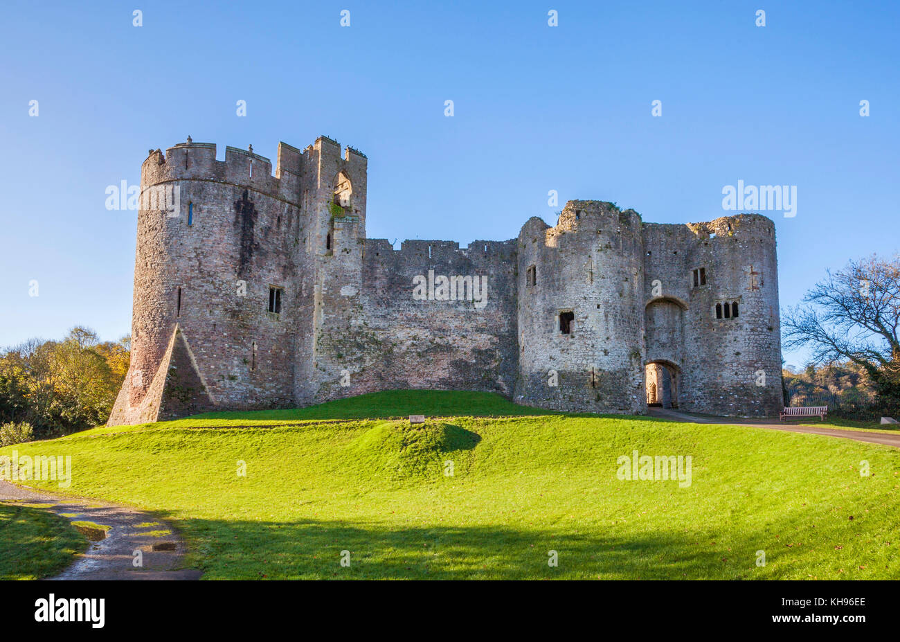 Le château de chepstow, Monmouthshire, gwent, Galles du sud, uk Banque D'Images