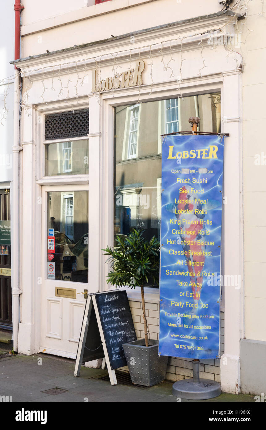 Le Café du homard dans le Vieux Carré, Warwick, Warwickshire, UK Banque D'Images