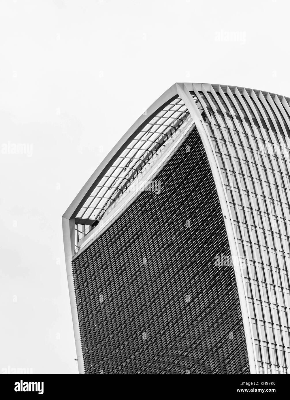 Le noir et blanc talkie-walkie, ville de London Banque D'Images