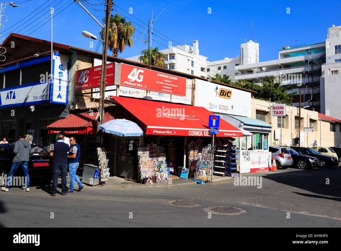 Corner shop, Larnaca, Chypre Banque D'Images