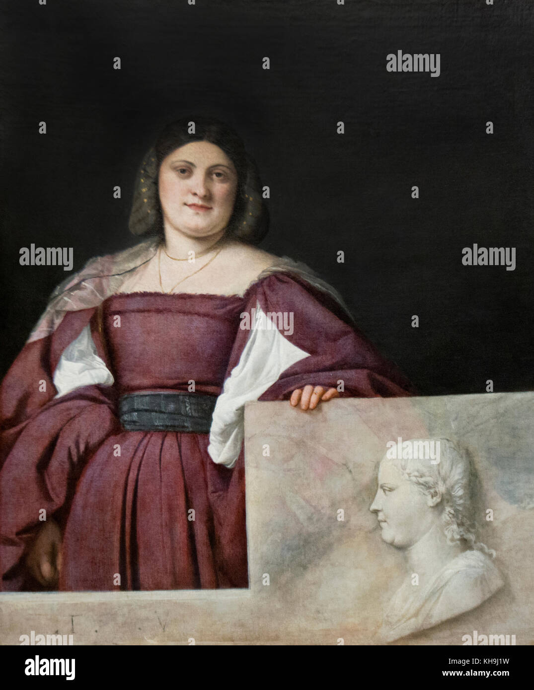 Tiziano (Titien) : Portrait d'une femme (La Schiavona) - 1510-12 Banque D'Images