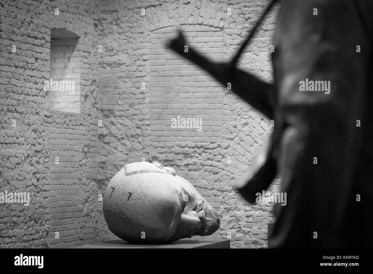Le chef de Lénine, du Mémorial Lénine de Berlin exposé à la Citadelle de Spandau à Berlin, en Allemagne, Banque D'Images