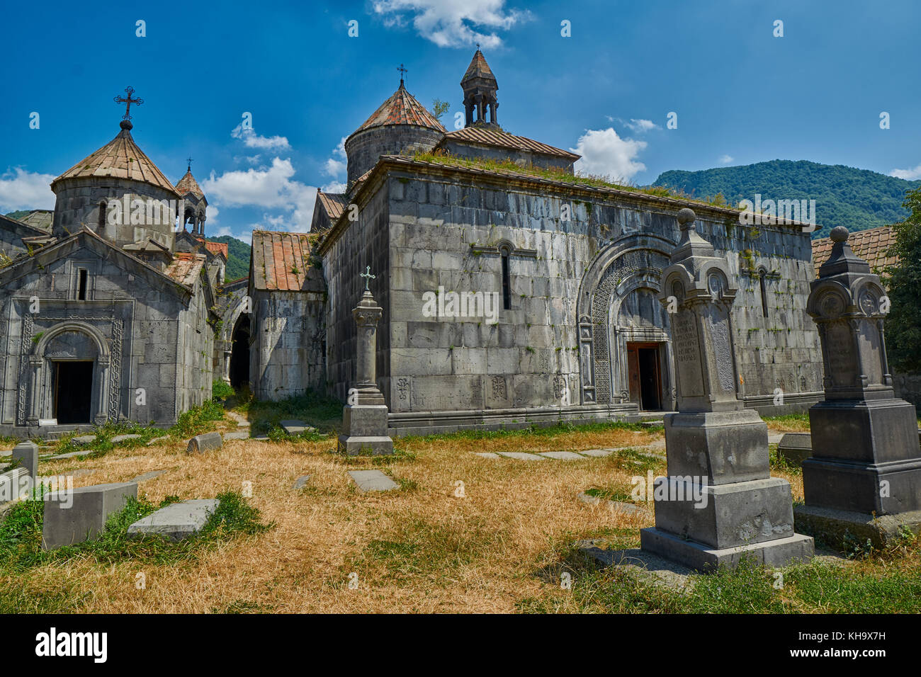 Haghbat monastère de montagne dans le nord de l'Arménie Banque D'Images