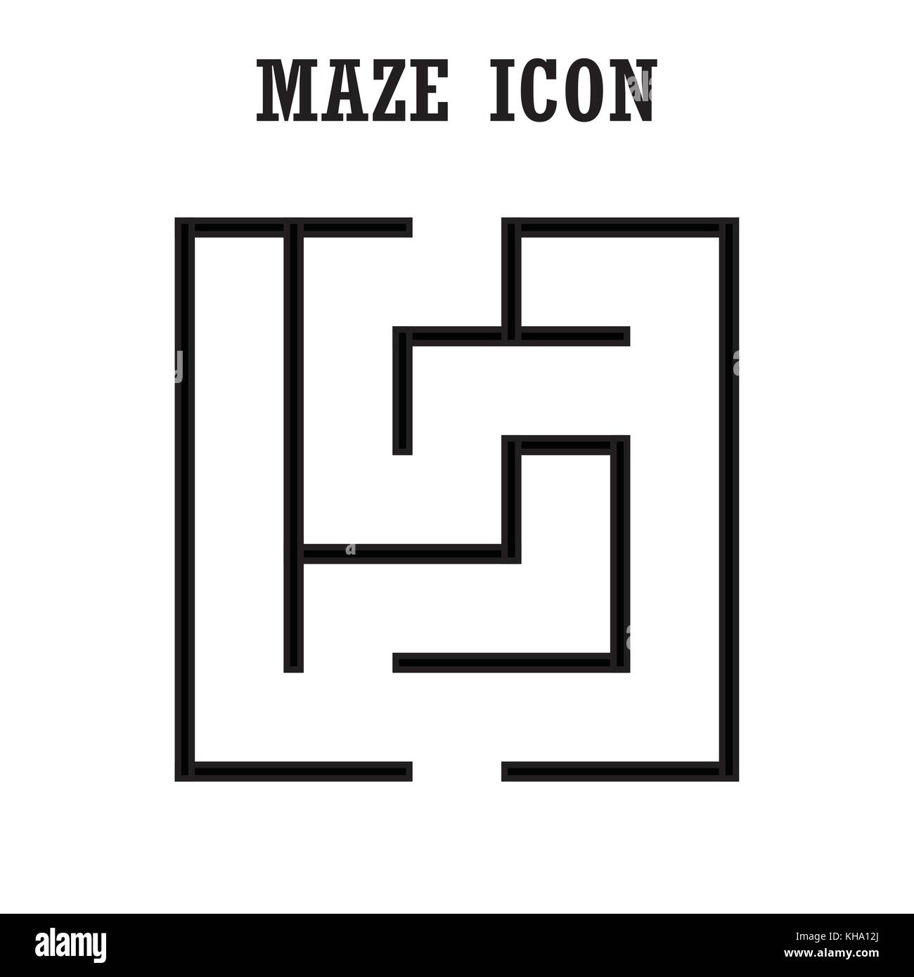Labyrinthe Labyrinthe,ou icône de forme rectangulaire,isolé sur fond blanc,vector illustration Illustration de Vecteur