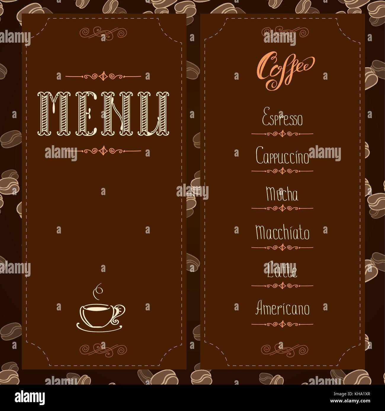 Café menu, vector illustration Illustration de Vecteur