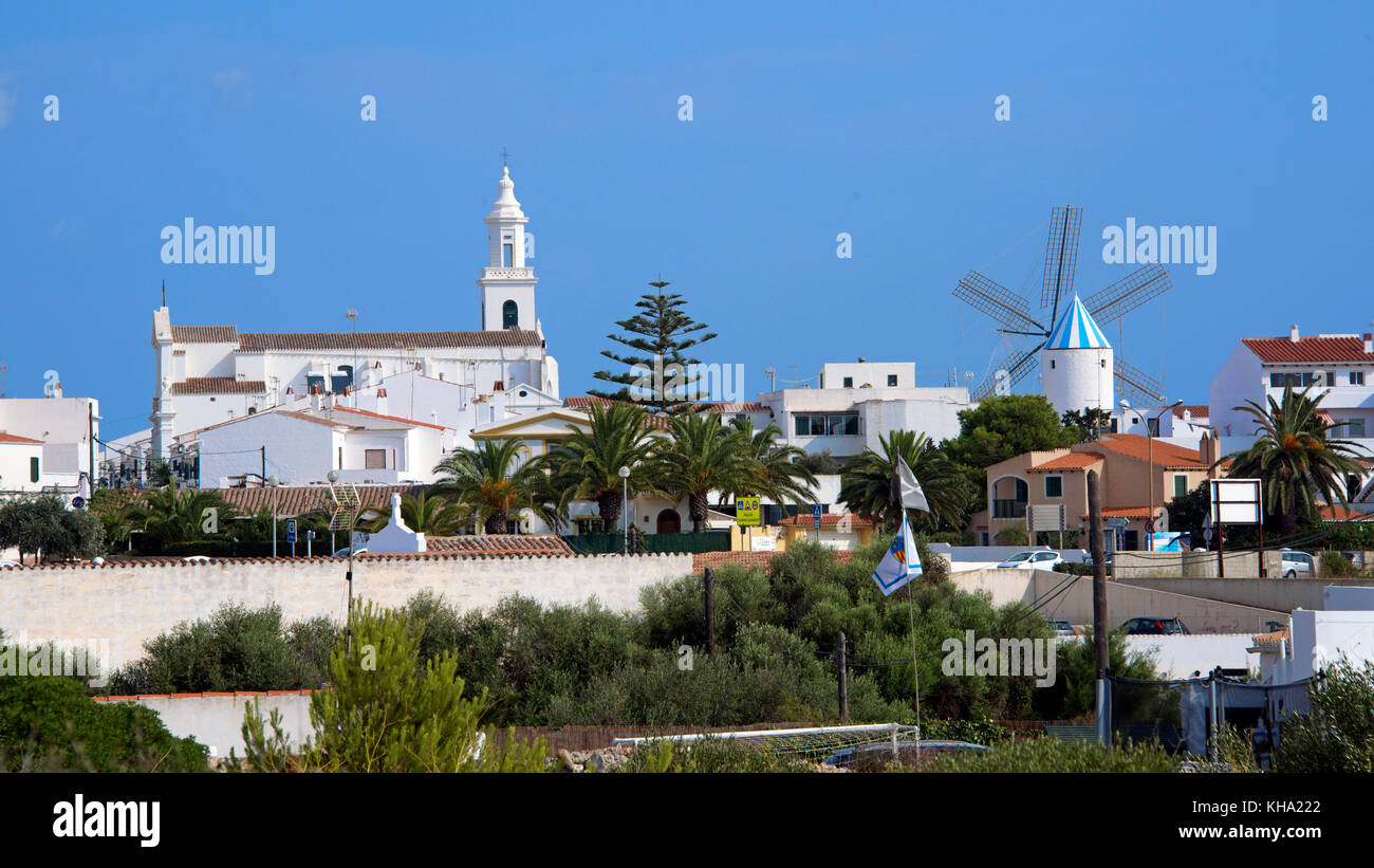 Vue panoramique Saint Lluis Minorque espagne Banque D'Images