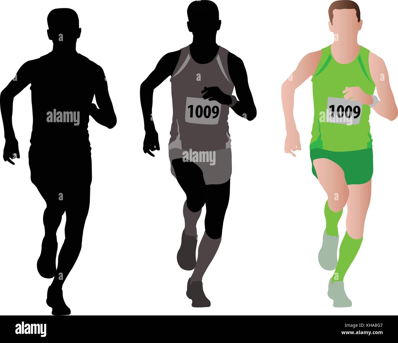 Coureur de marathon - vector illustration Illustration de Vecteur