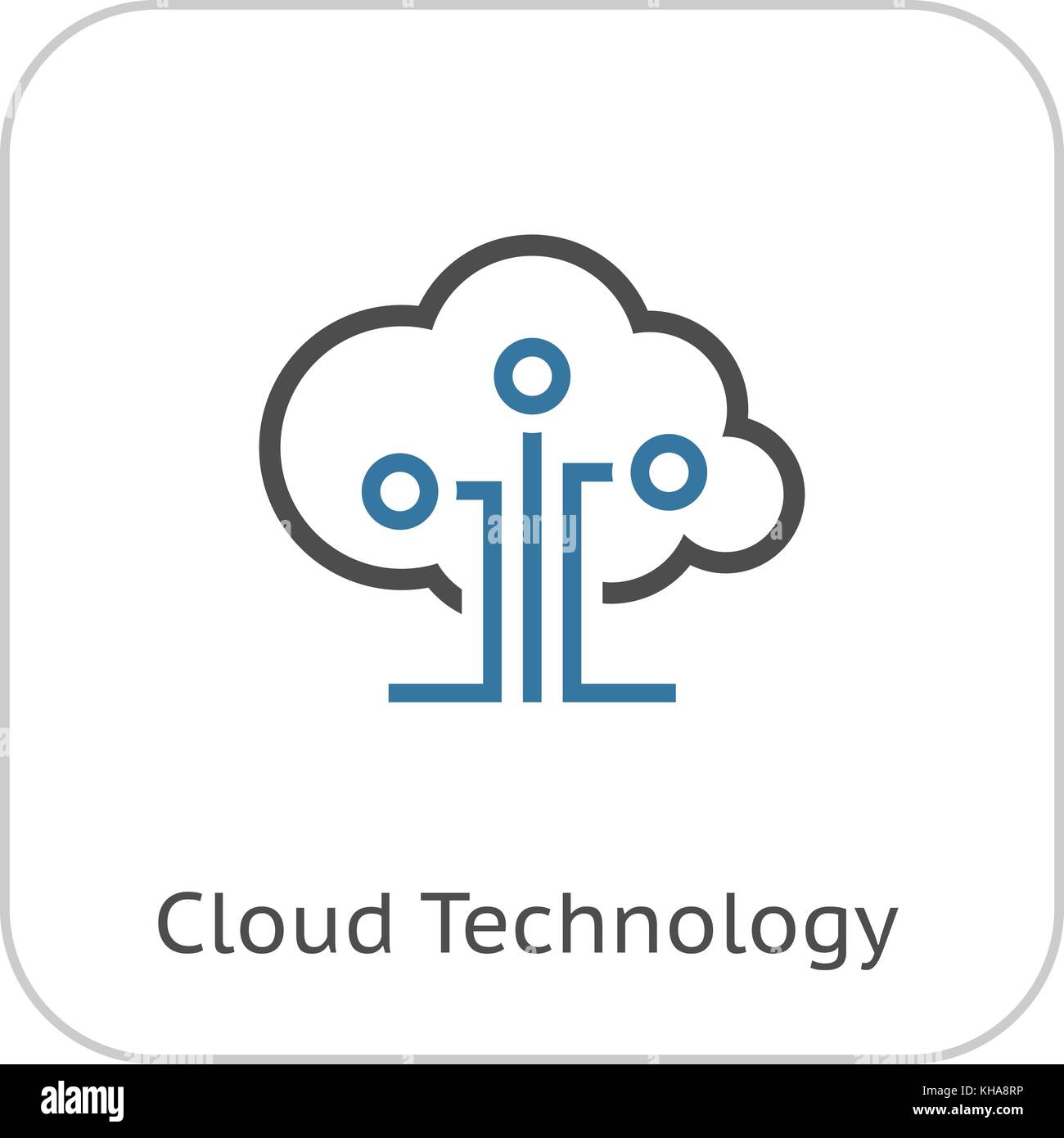 L'icône de la technologie cloud. Illustration de Vecteur