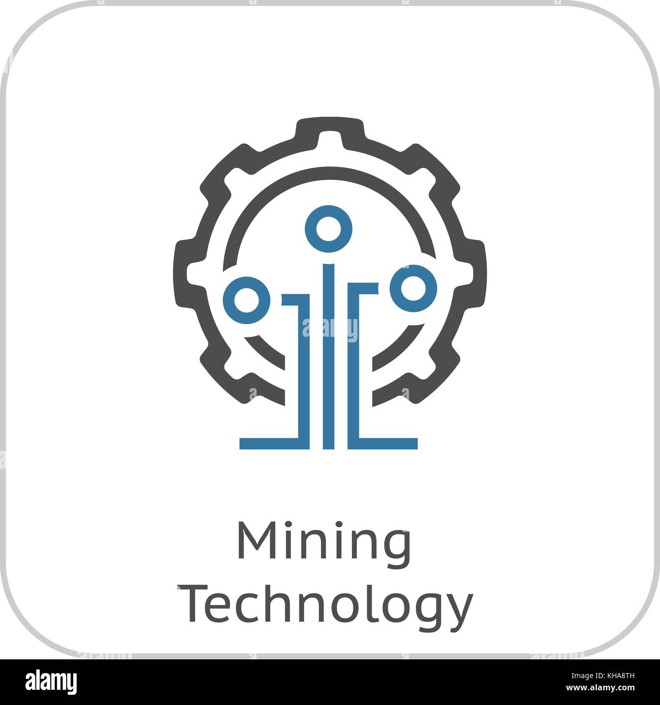 L'icône de la technologie minière. Illustration de Vecteur