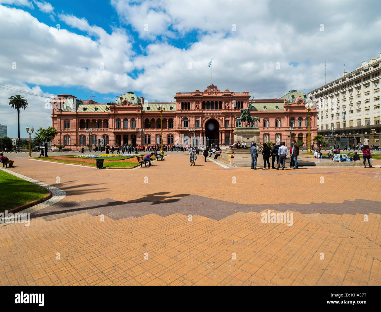 Casa Rosada, rosa house, le palais présidentiel, la Plaza de Mayo, mai Place de la révolution ou la place de mai, Buenos Aires, Argentine Banque D'Images