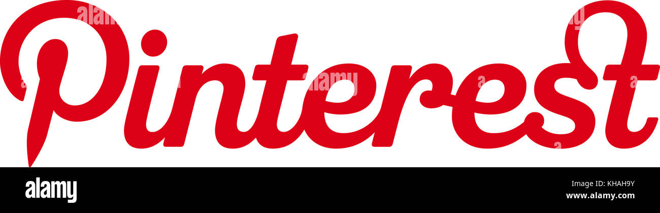 Logo Pinterest, page de partage de contenu Banque D'Images
