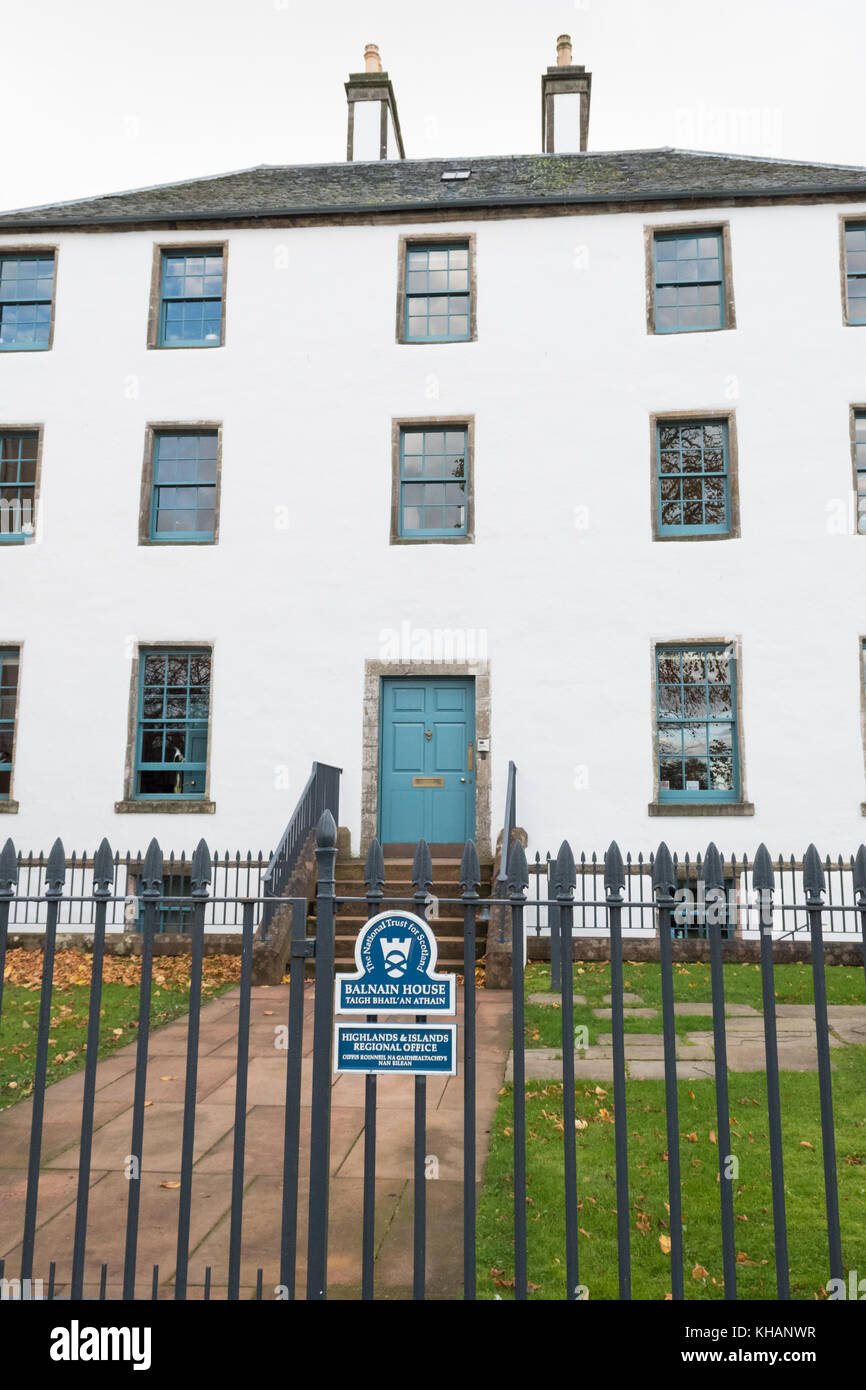 Balnain House, National Trust for Scotland Bureau régional du Nord-Ouest, Inverness, Écosse, Royaume-Uni Banque D'Images