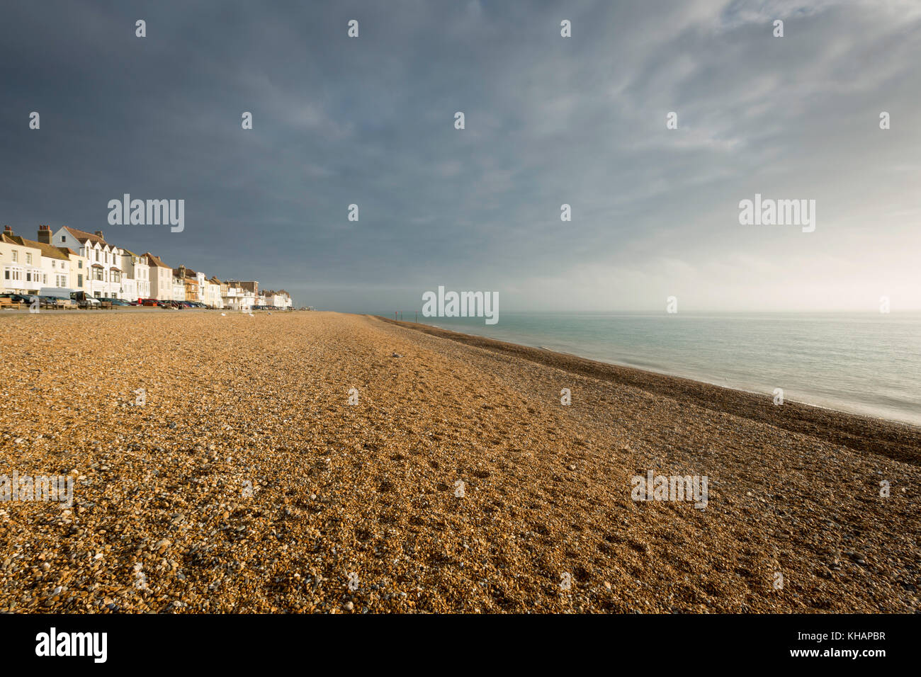 Faire face plage, Deal, Kent, UK. Banque D'Images