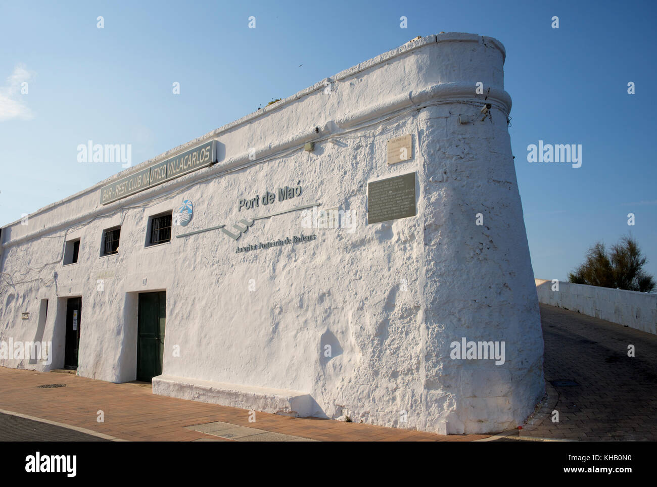 Historique ancienne partie bâtiment de fortifications Es Castell espagne Minorque Banque D'Images