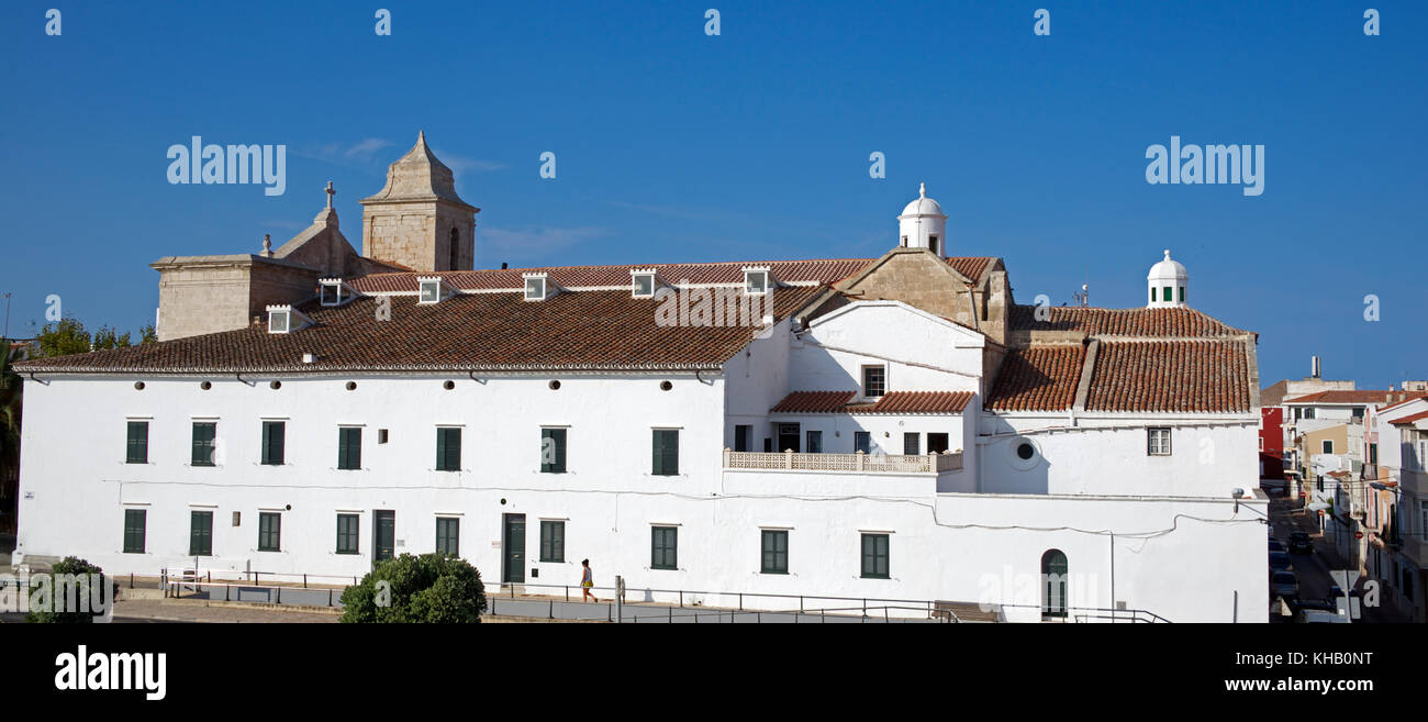 Église paroissiale de Notre Dame Rosario Es Castell espagne Minorque Banque D'Images