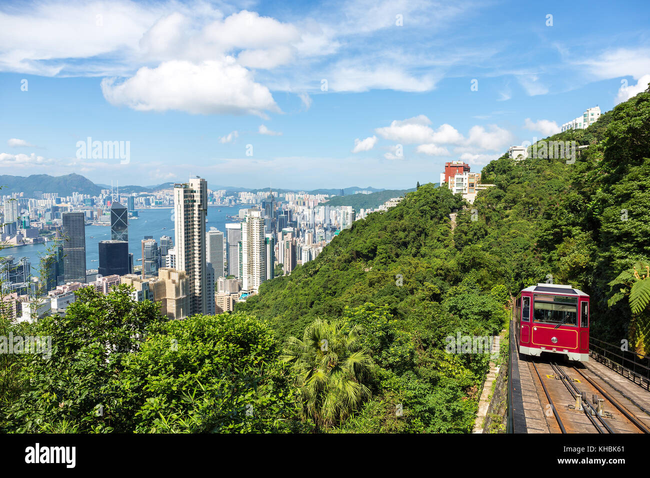 Tram touristique au sommet Banque D'Images
