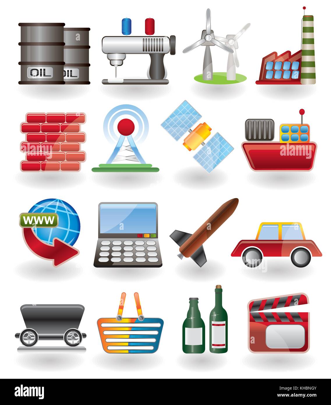 Les entreprises et l'industrie icônes - vector icon set Illustration de Vecteur