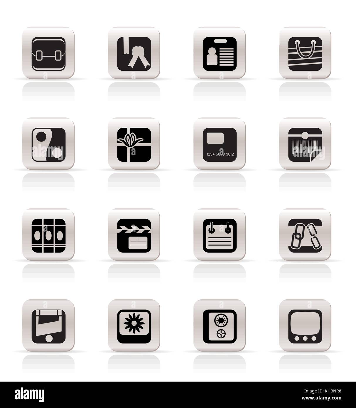 Simple entreprise et internet icons - vector icon set Illustration de Vecteur