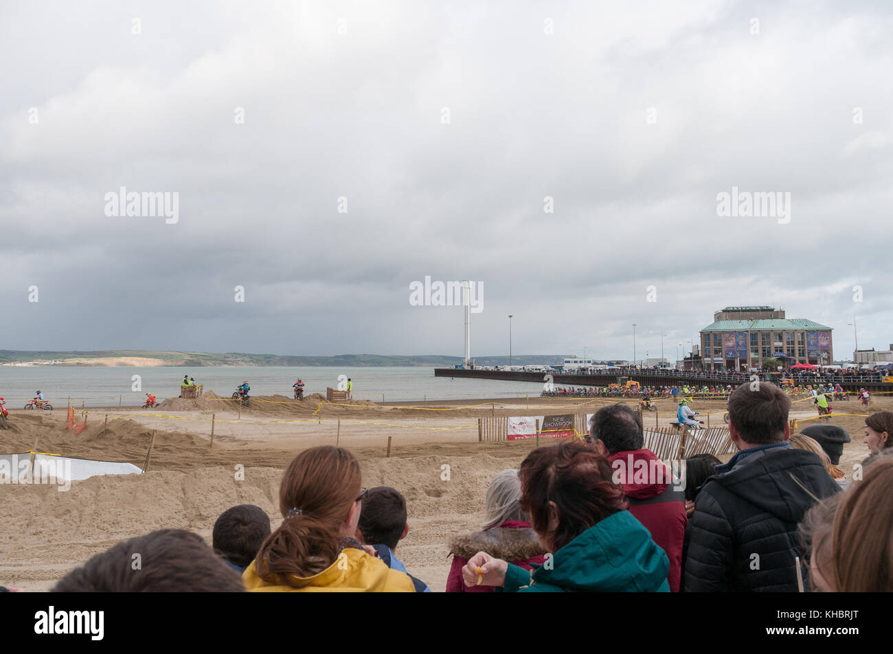 La plage de Weymouth dimanche motocross 2017 Banque D'Images