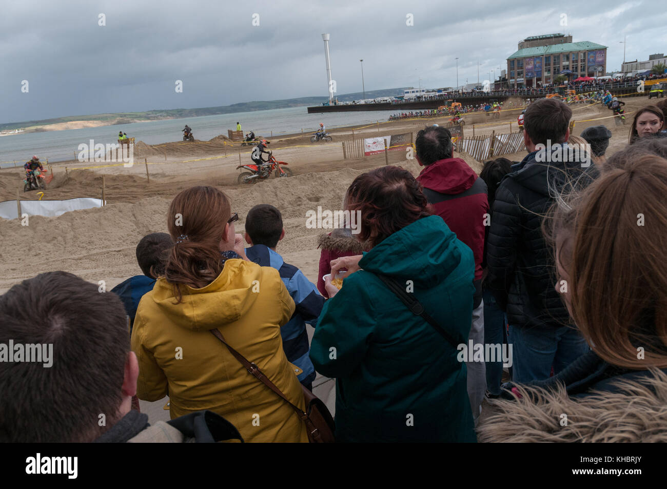 La plage de Weymouth dimanche motocross 2017 Banque D'Images