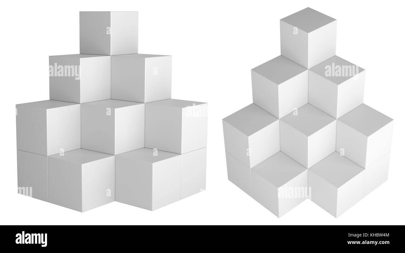 Agencement de magasin vitrine des cubes. Banque D'Images