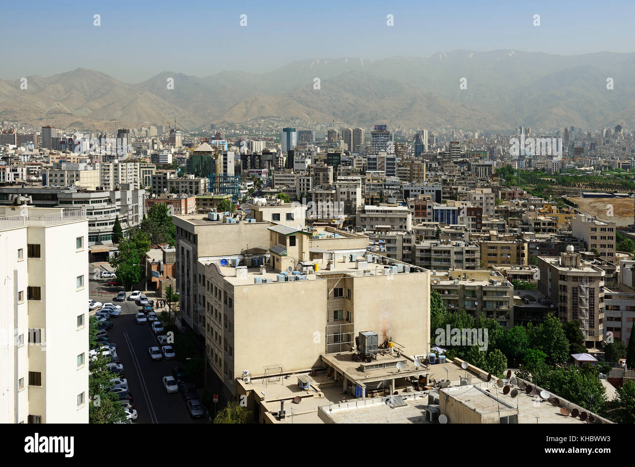 Vue sur Téhéran, Iran Banque D'Images