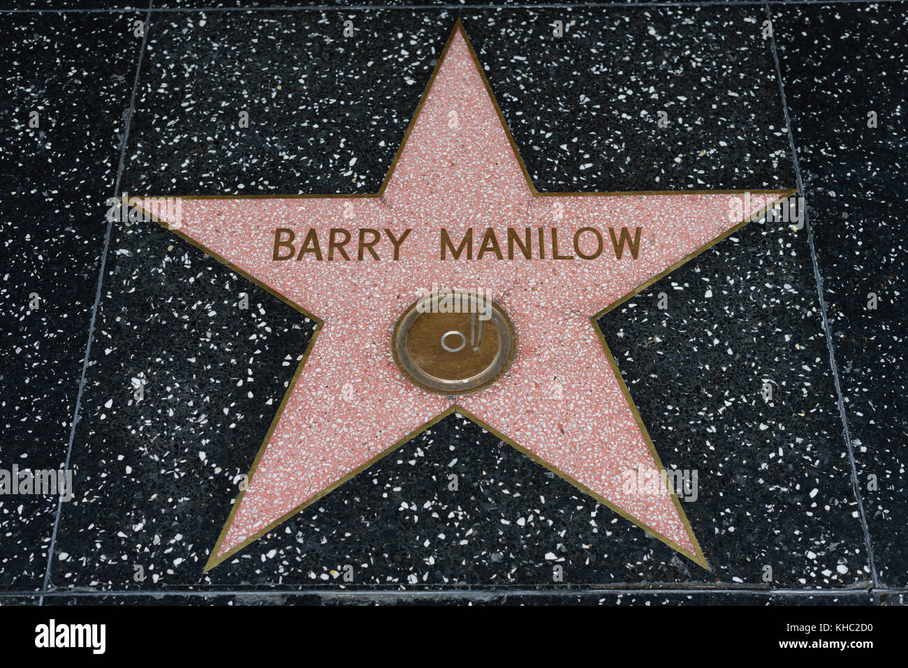 HOLLYWOOD, CA - 06 DÉCEMBRE : la star de Barry Manilow sur le Hollywood Walk of Fame à Hollywood, Californie, le 6 décembre 2016. Banque D'Images