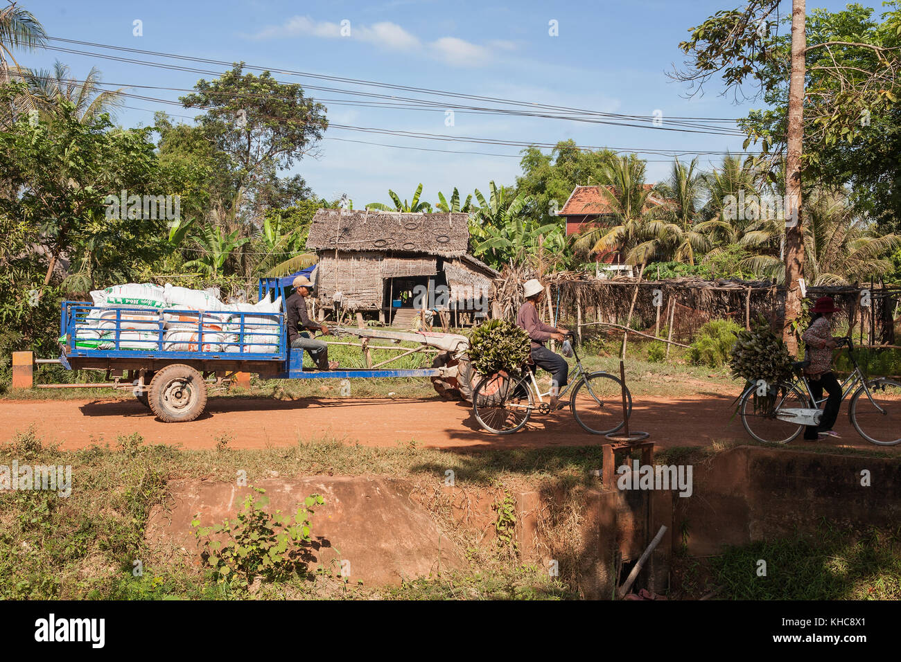 Vie rurale: Village de TA Chet, commune de Somroang Yea, district de Puok, province de Siem Reap, Cambodge Banque D'Images