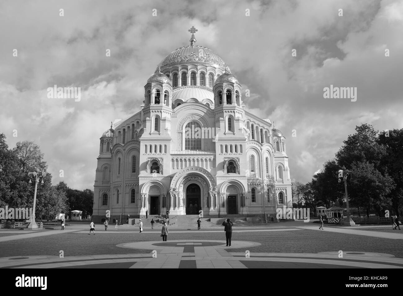 La cathédrale orthodoxe de Saint Nicolas en ville, kronstadt russie. deuxième nom de cathédrale est "cathédrale" Banque D'Images