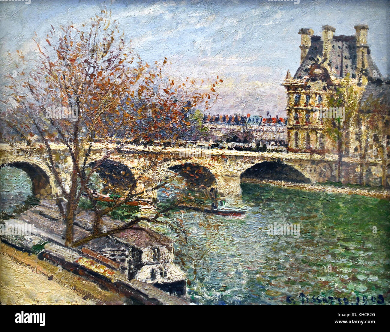 Paris, Le Pont Royal et le Pavillon de flore - Paris, Le Pont Royal et le pavillon de Flore 1903 Camille Pissarro 1830 - 1905 France Banque D'Images